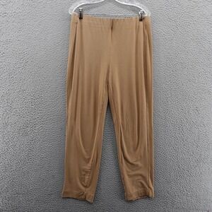 J Jill Wearever Collection Front Seam‎ Slim Ankle Pants Medium Brown Womens Knit